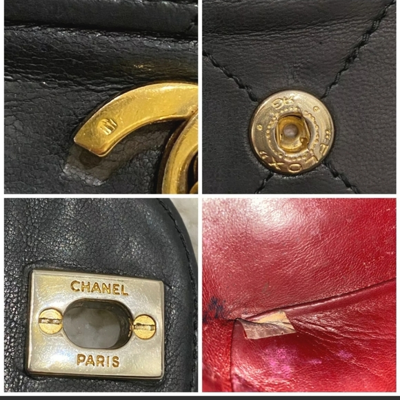 🎉CHANEL Black 2.55 Double Flap Bag Bijoux Chain - Picture 7 of 17